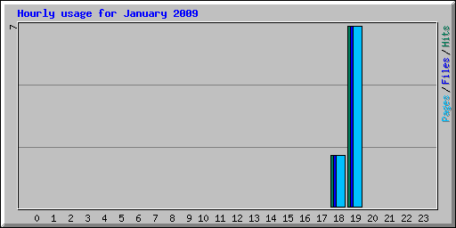 Hourly usage for January 2009